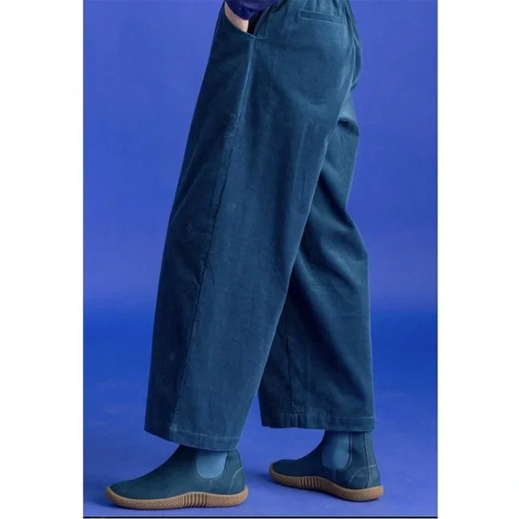 Gudrun Sjoden Corduroy Pants Wide Leg Trousers Spring Green XL - Picture 3 of 10